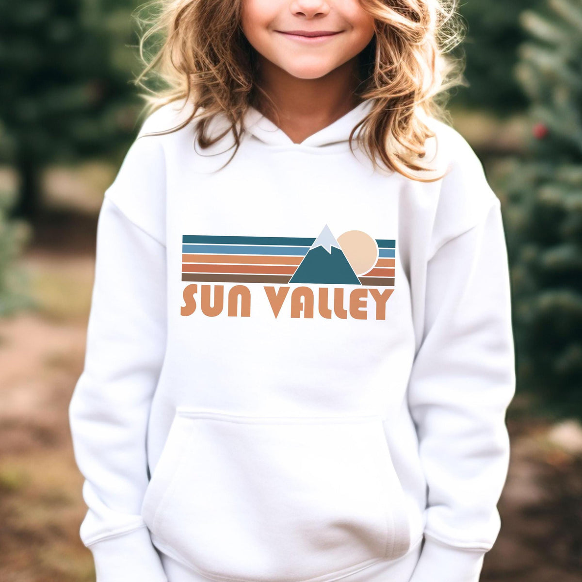 Sun Valley Idaho Youth Hoodie Retro Mountain Sun Valley Youth Sweatshirt Personalization Available Hoodie – Soft Feel · Top Pick For Any Outfit