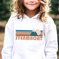 Steamboat Colorado Youth Hoodie Retro Mountain Steamboat Youth Sweatshirt Personalization Available Hoodie – Cozy Vibes · High-Quality Print