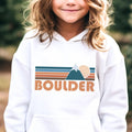 Boulder Colorado Youth Hoodie Retro Mountain Boulder Youth Sweatshirt Personalization Available Hoodie – Fan Favorite · Top Pick For Any Outfit