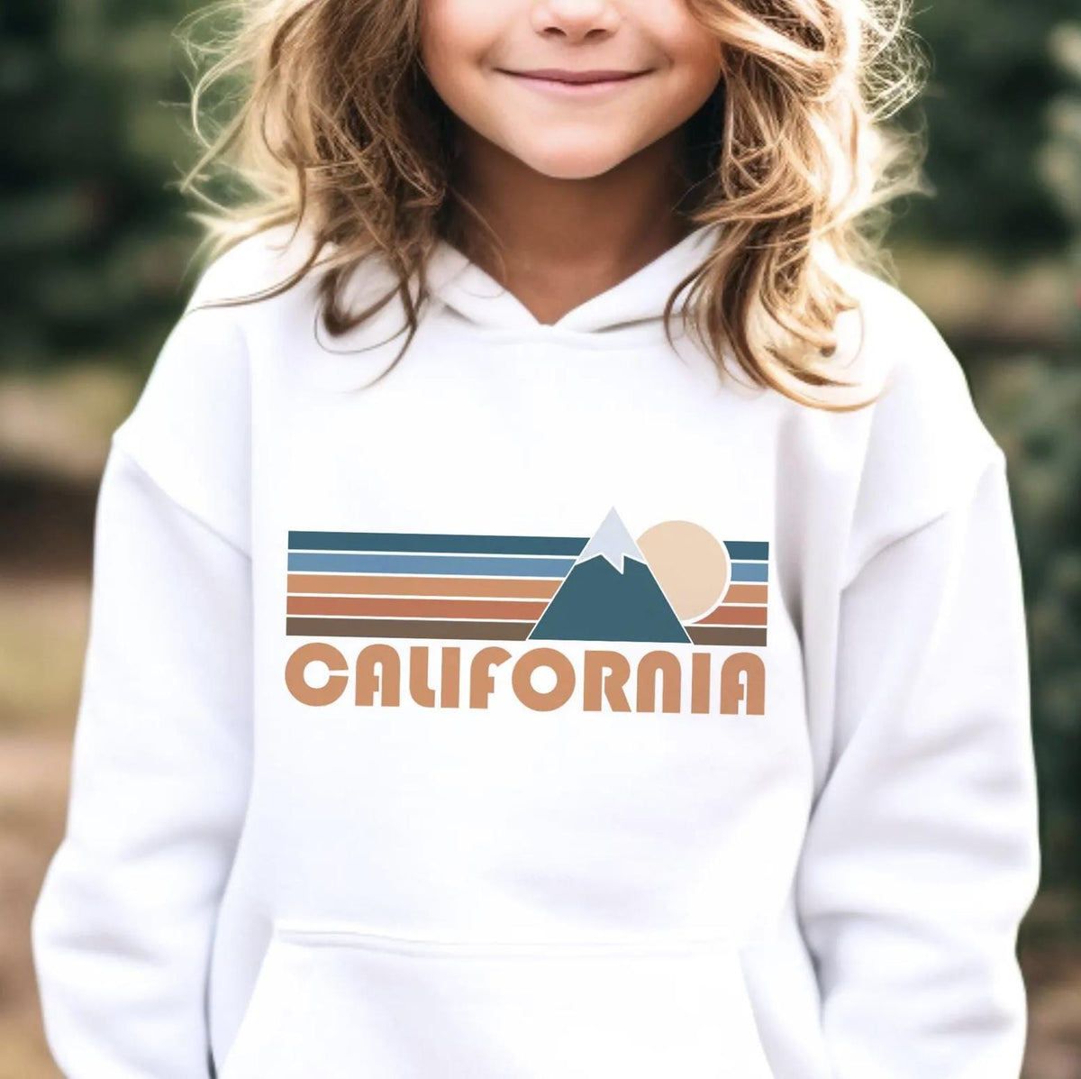California Youth Hoodie Retro Mountain California Youth Sweatshirt Personalization Available Hoodie – Easygoing Wear · Great Gift For Fans