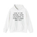 California to Pennsylvania CA PA Look at me Moving Away Gifts Hoodie Funny Jumper Hooded Sweatshirt Him Her Unisex Sweater Shirt Hoodie – Aesthetic Look · Perfect For Daily Wear