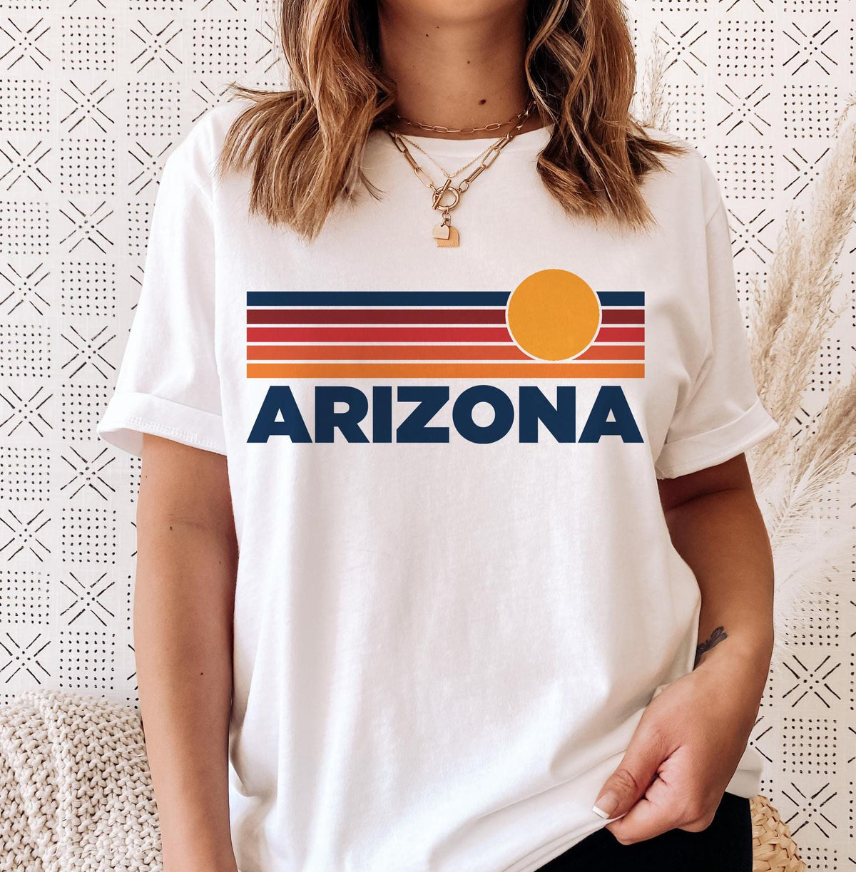 Arizona TShirt Retro Sun Ombre Unisex Tee Vintage Arizona Tee Mountain Sun Tee Arizona Souvenir Shirt Personalization Available Graphic Tee – Aesthetic Look · Trending Graphic Apparel