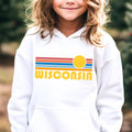 Wisconsin Youth Hoodie Retro Sunrise Wisconsin Youth Sweatshirt Personalization Available Hoodie – Aesthetic Look · Trending Graphic Apparel