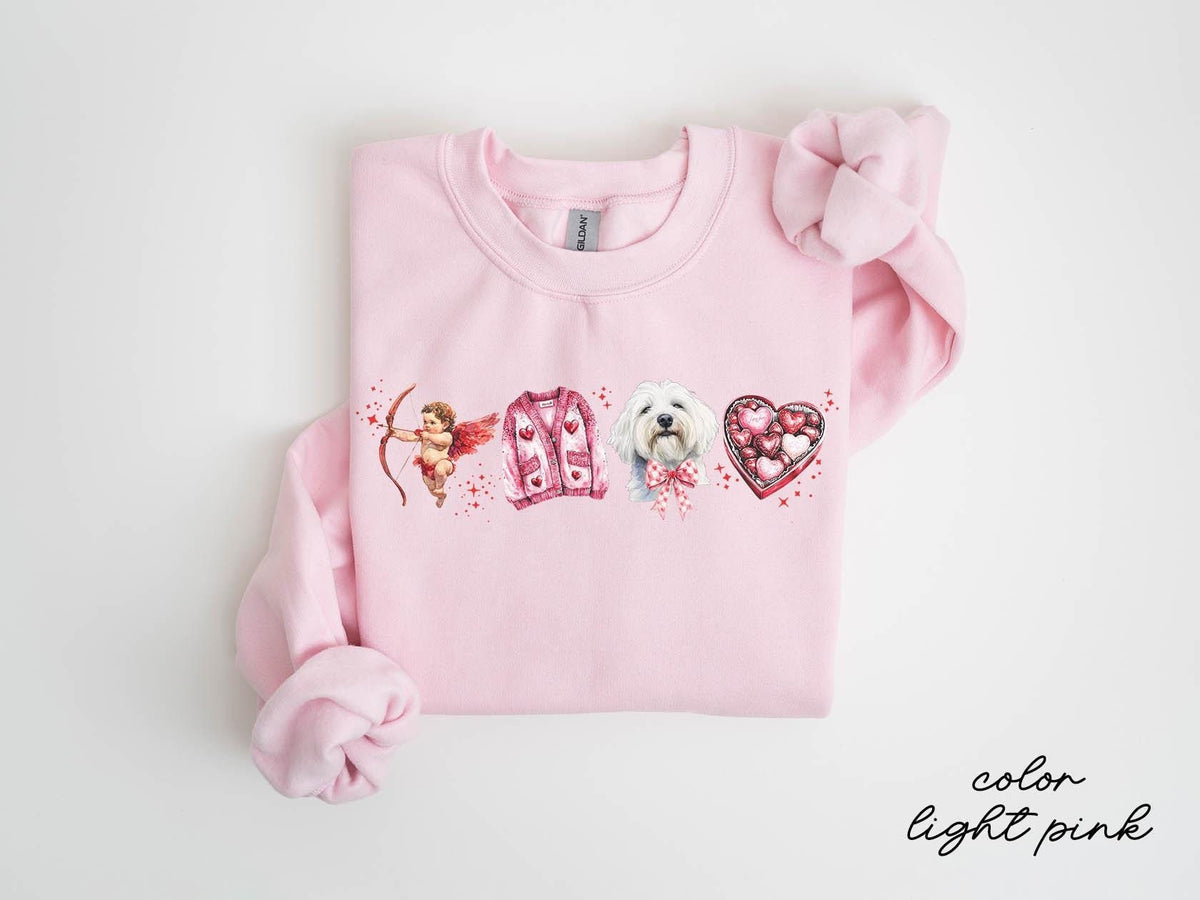 Coton de Tulear Dog Valentine39s Day Sweatshirt Coton de Tulear Dog Valentine39s Day Gifts Crewneck Shirt Women Sweatshirt – Warm & Stylish · Trending Graphic Apparel