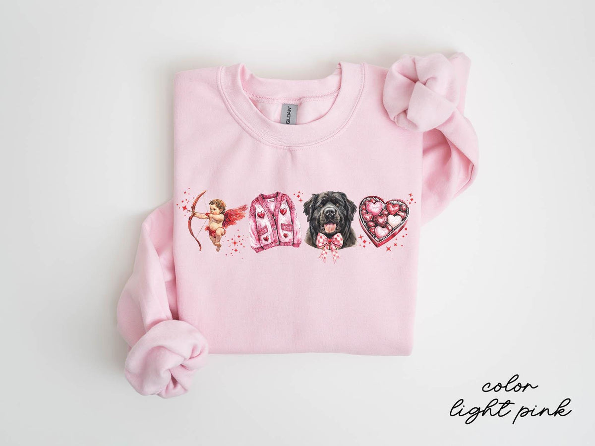 Newfoundland Dog Valentine39s Day Sweatshirt Newfoundland Dog Valentine39s Day Gifts Crewneck Shirt Women Sweatshirt – Warm & Stylish · High-Quality Print
