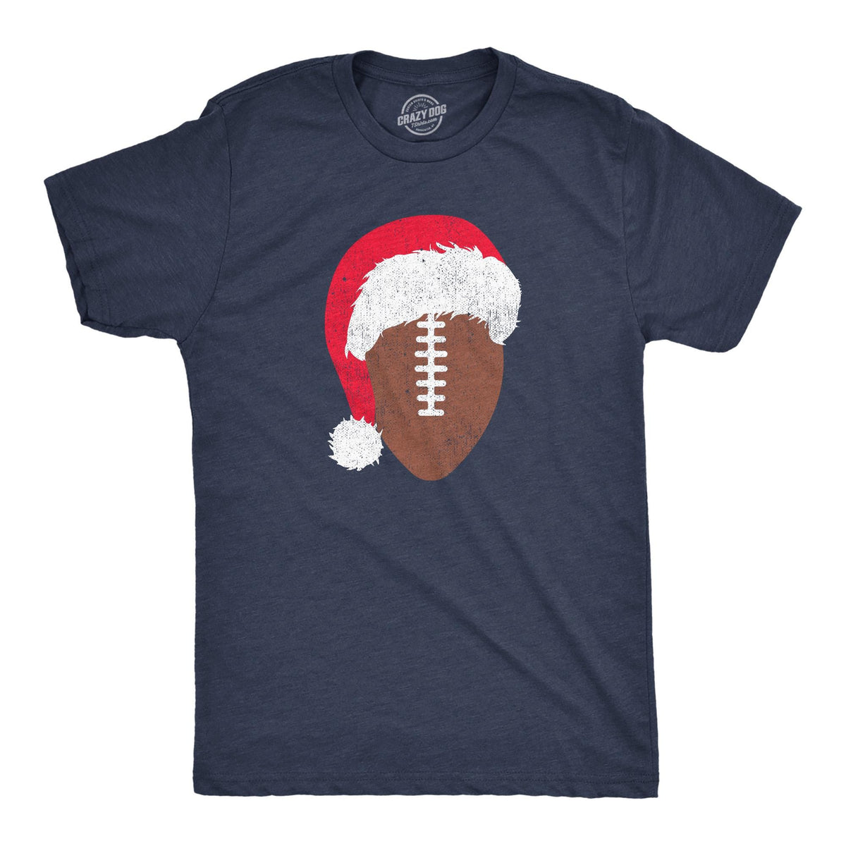 Christmas Football Shirt Football Lovers Gifts Funny Football Tee Sunday Funday Shirt Christmas Shirts Santa Football Santa Hat Graphic Tee – Easygoing Wear · Great Gift For Fans