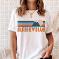 Asheville North Carolina Shirt Retro Mountain Unisex Asheville TShirt Personalization Available Graphic Tee – Aesthetic Look · Perfect For Daily Wear