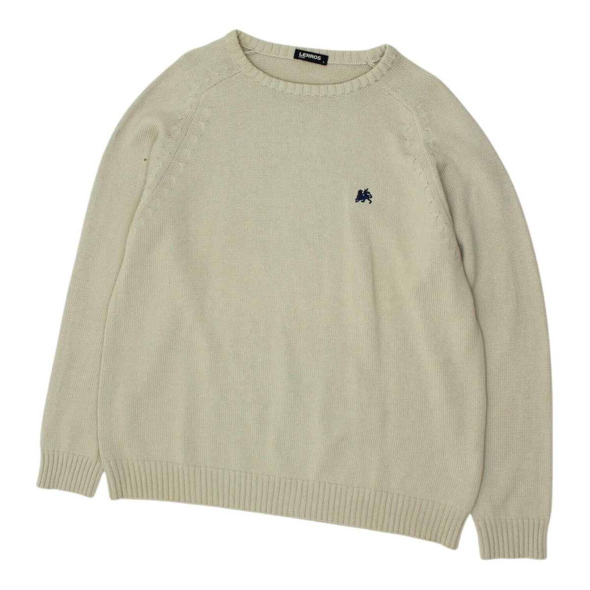 Lerros Mens Beige Knit Jumper Vintage High End Designer Sweater VTG Graphic Tee – Warm & Stylish · Must-Have Style