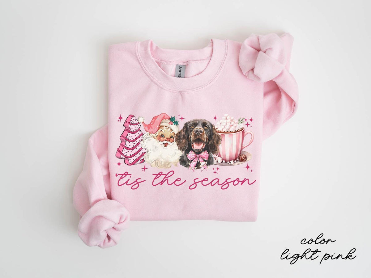 Boykin Spaniel Dog Christmas Sweatshirt Boykin Spaniel Dog Christmas Gifts Pink Christmas Crewneck Sweater Shirt Women Sweatshirt – Everyday Comfort · Great Gift For Fans