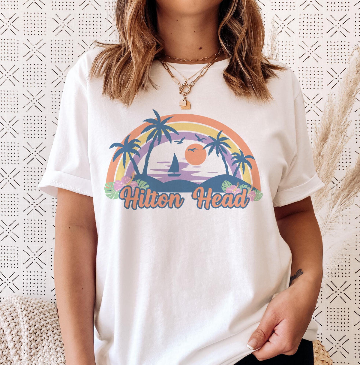 Hilton Head South Carolina TShirt Retro Beach Unisex Hilton Head Shirt Personalization Available Graphic Tee – Everyday Comfort · High-Quality Print
