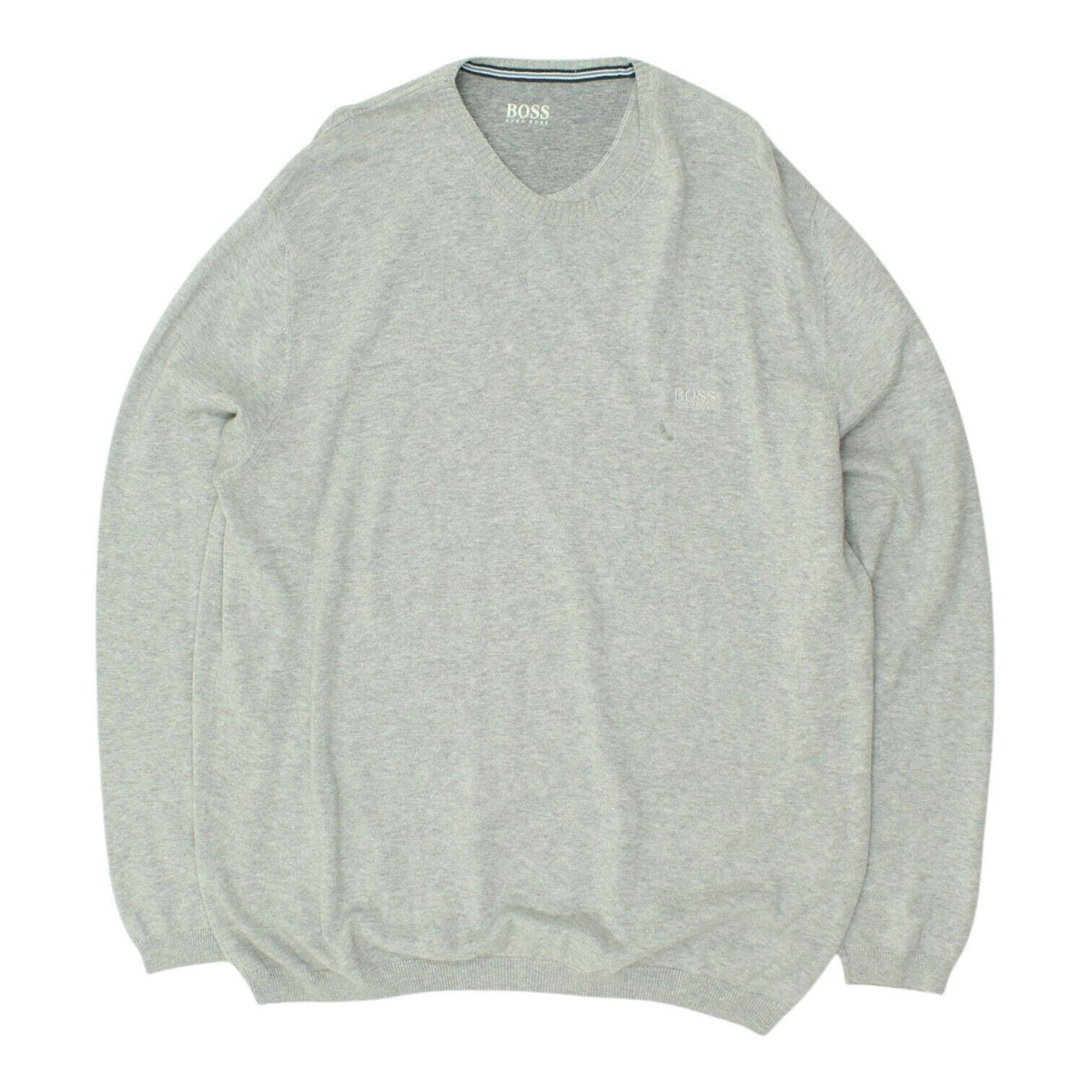 Hugo Boss Mens Grey V Neck Knit Sweater Vintage Designer Jumper VTG Graphic Tee – Bold Style · Must-Have Style