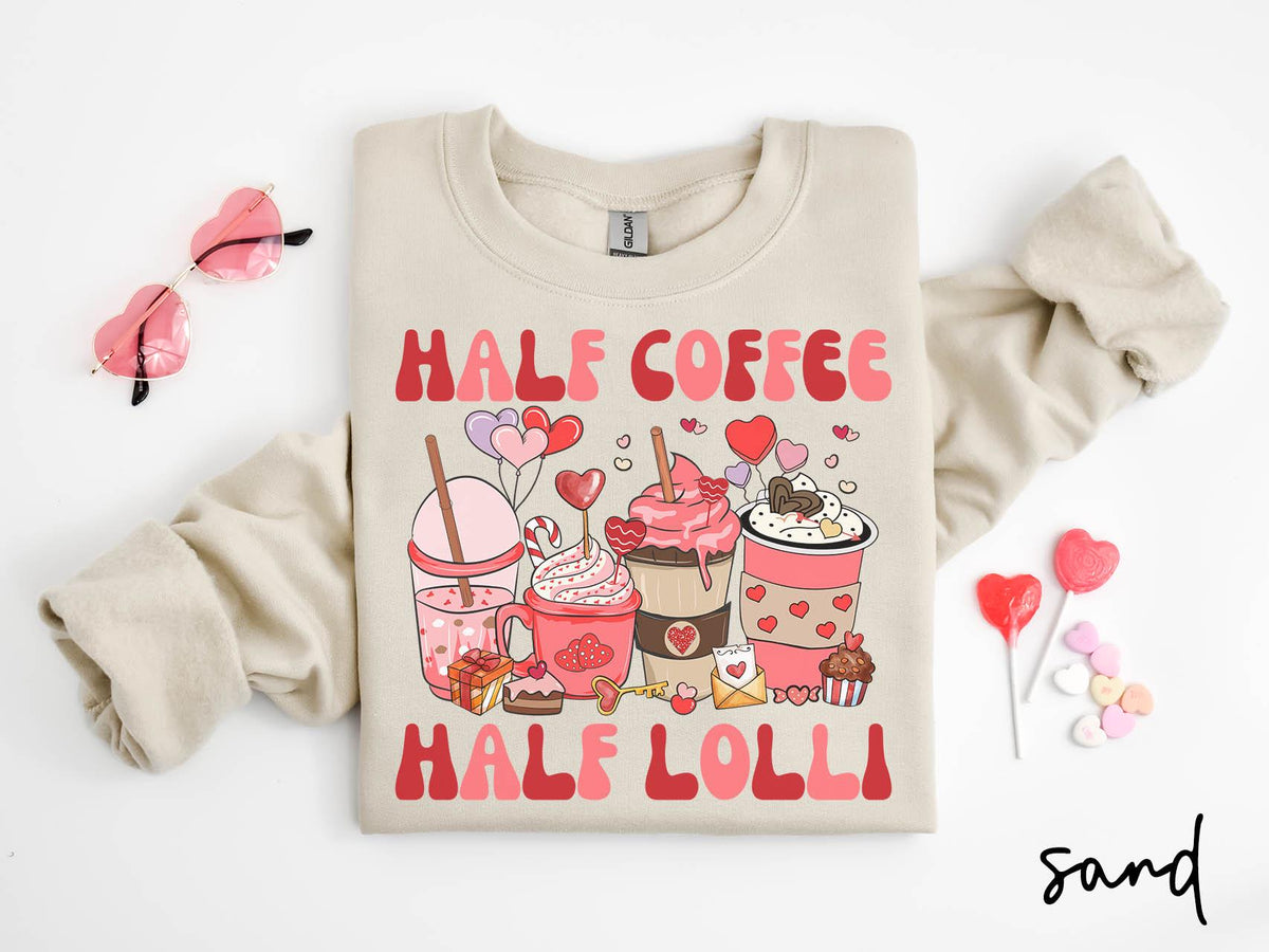 Lolli Valentine39s Day Sweatshirt Valentine Grandma Gifts Valentines Crewneck Shirt Love Coffee Sweatshirt – Soft Feel · Must-Have Style