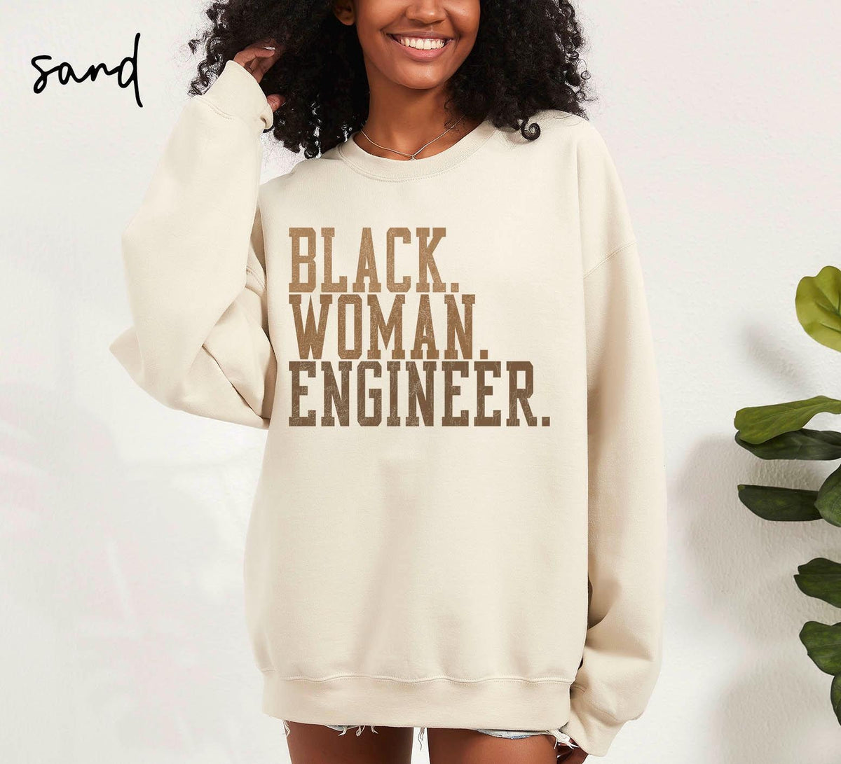Black Engineer Sweatshirt Engineering Gifts Graduation Gifts Black Woman Crewneck Shirt Black History Educated Black Woman Sweatshirt – Warm & Stylish · Top Pick For Any Outfit