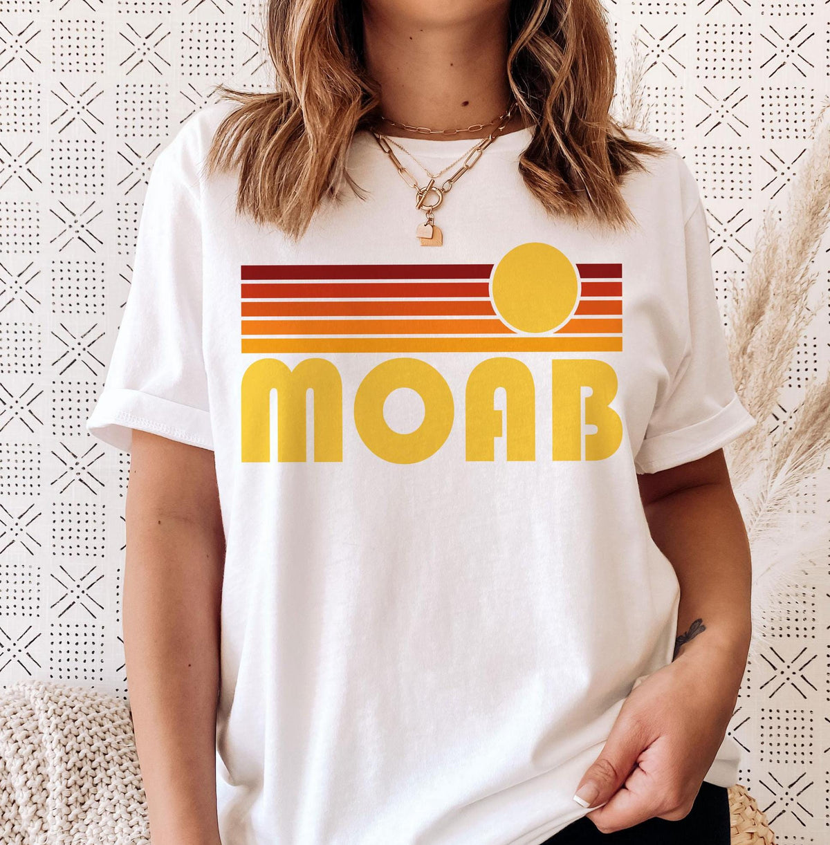 Moab Utah Shirt Retro Sunset Unisex Moab TShirt Personalization Available Graphic Tee – Fan Favorite · Must-Have Style