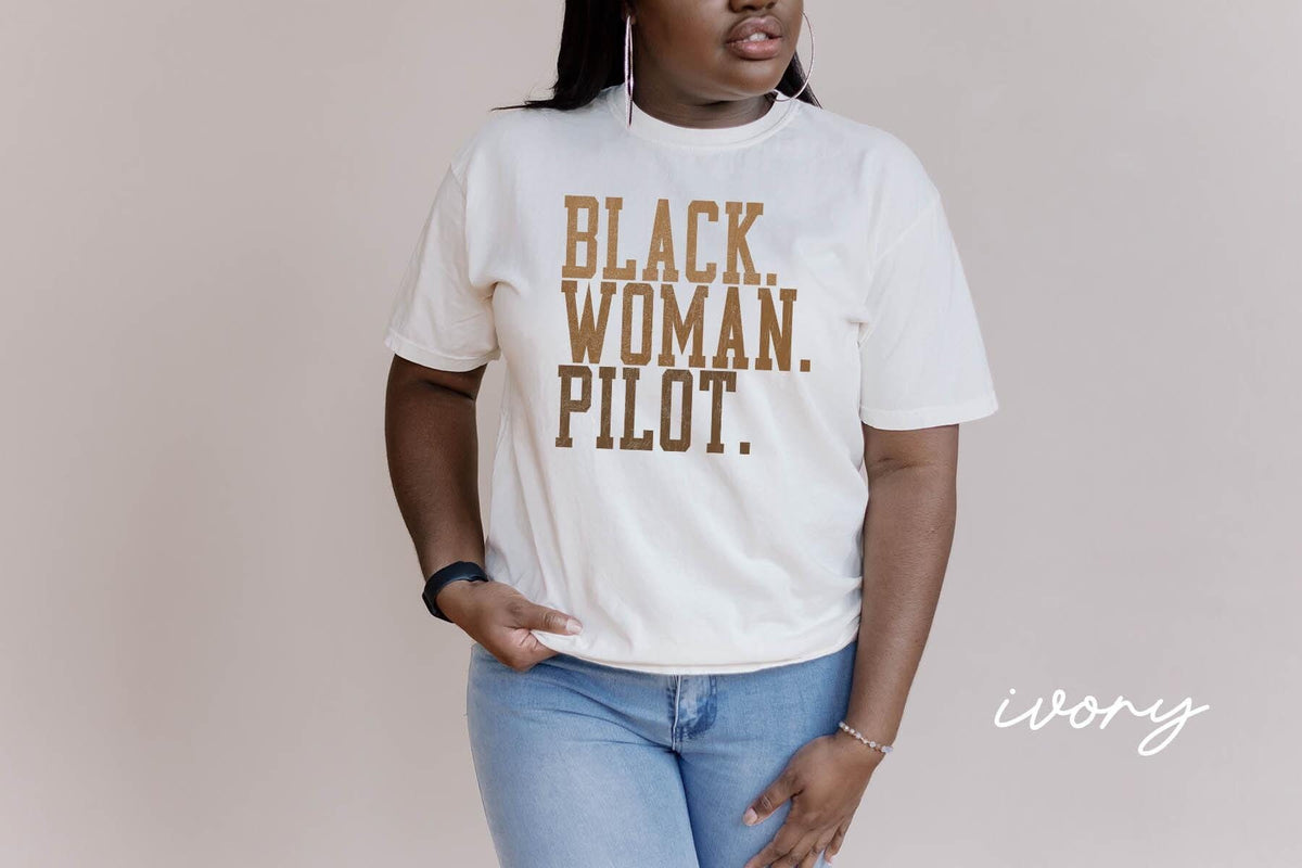 Black Pilot Shirt Pilot Gifts Graduation Gifts Black History T Shirt Educated Black Woman Tshirt Tee for Women Graphic Tee – Everyday Comfort · Great Gift For Fans