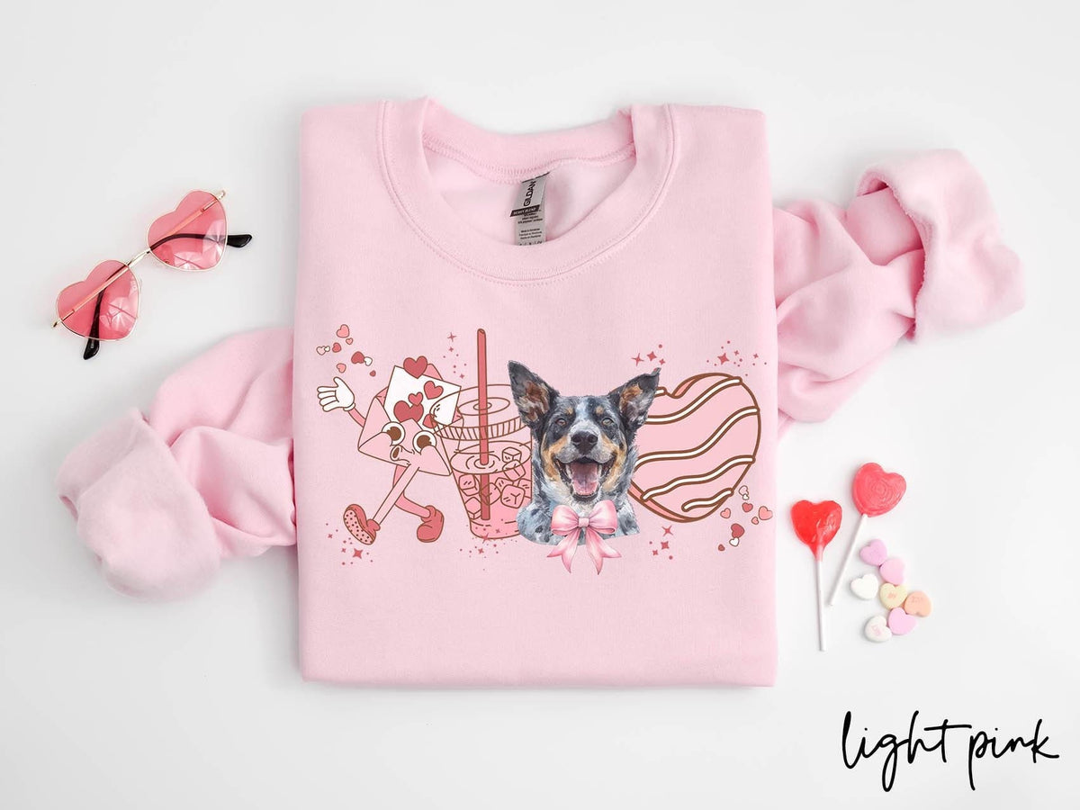 Australian Cattle Dog Valentine39s Day Sweatshirt Valentines Australian Cattle Dog Gifts Dog Mom Crewneck Shirt Long Sleeve Sweatshirt – Premium Graphic · Top Pick For Any Outfit