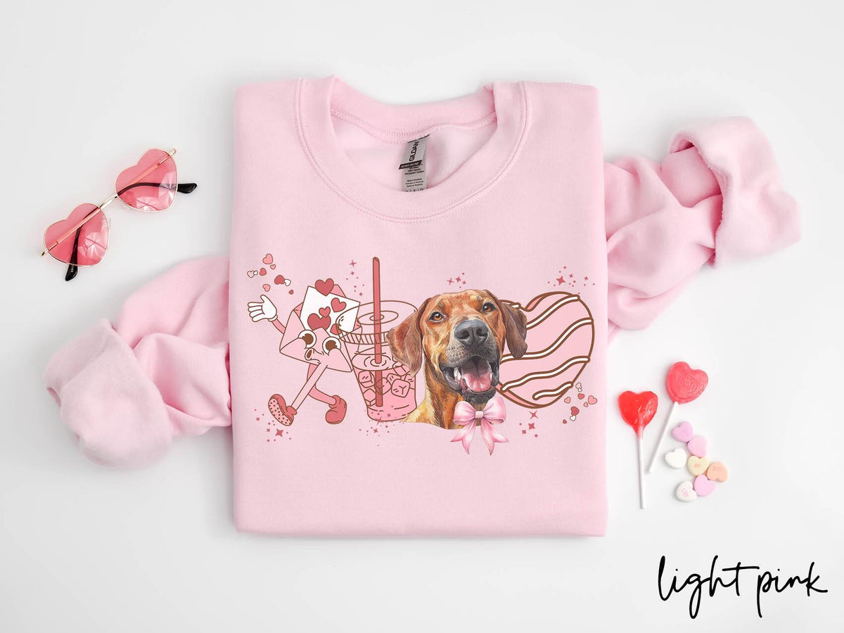 Rhodesian Ridgeback Dog Valentine39s Day Sweatshirt Valentines Rhodesian Ridgeback Gifts Dog Mom Crewneck Shirt Long Sleeve Sweatshirt – Aesthetic Look · Must-Have Style