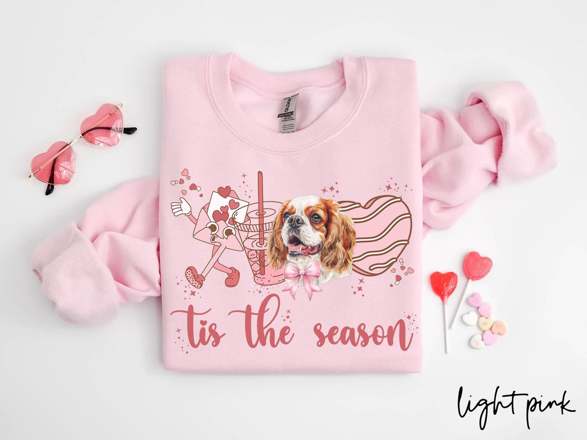 Cavalier King Charles Spaniel Dog Valentine39s Day Sweatshirt Valentines Cavalier King Charles Spaniel Gifts Dog Mom Crewneck Shirt Sweatshirt – Easygoing Wear · Great Gift For Fans
