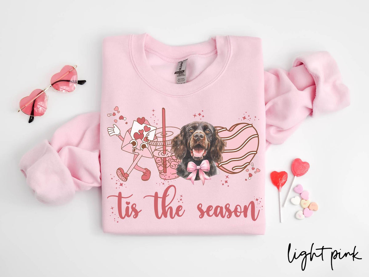Boykin Spaniel Dog Valentine39s Day Sweatshirt Valentines Boykin Spaniel Gifts Dog Mom Crewneck Shirt Long Sleeve Sweatshirt – Fan Favorite · Trending Graphic Apparel