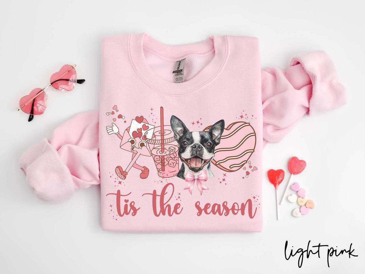 Boston Terrier Dog Valentine39s Day Sweatshirt Valentines Boston Terrier Gifts Dog Mom Crewneck Shirt Long Sleeve Sweatshirt – Aesthetic Look · Perfect For Daily Wear