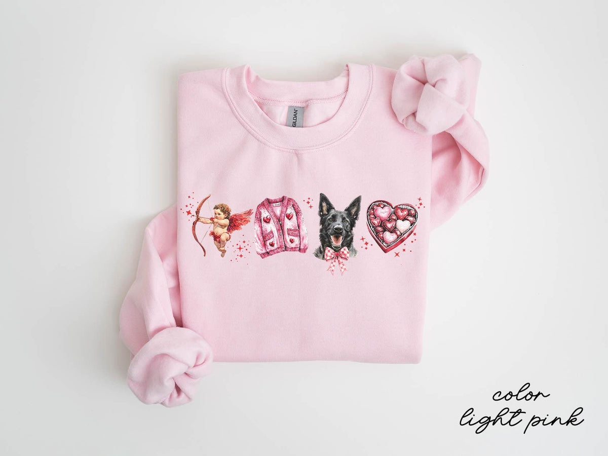 Dutch Shepherd Dog Valentine39s Day Sweatshirt Dutch Shepherd Dog Valentine39s Day Gifts Crewneck Shirt Women Sweatshirt – Aesthetic Look · High-Quality Print