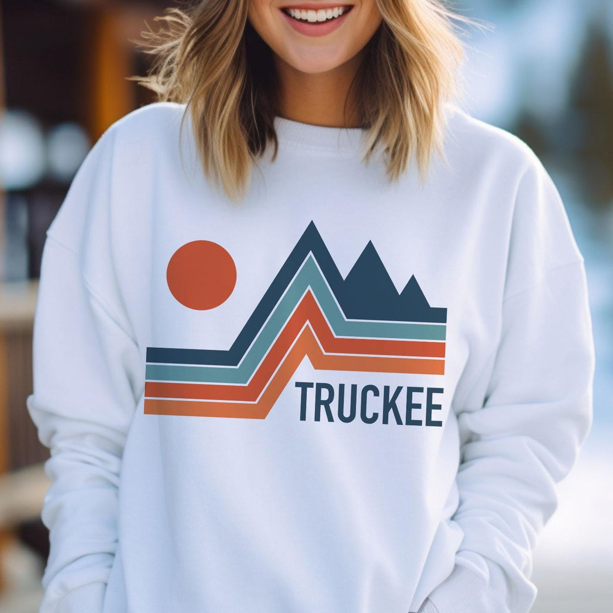 Truckee California Sweatshirt Unisex Retro Crewneck Truckee Sweatshirt Personalization Available Sweatshirt – Aesthetic Look · High-Quality Print
