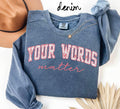 Your Words Matter Sweatshirt Sped Teacher Gifts Graduation Gifts Speech Therapist Pink Toile Crewneck Shirt Women Sweatshirt – Cozy Vibes · Must-Have Style