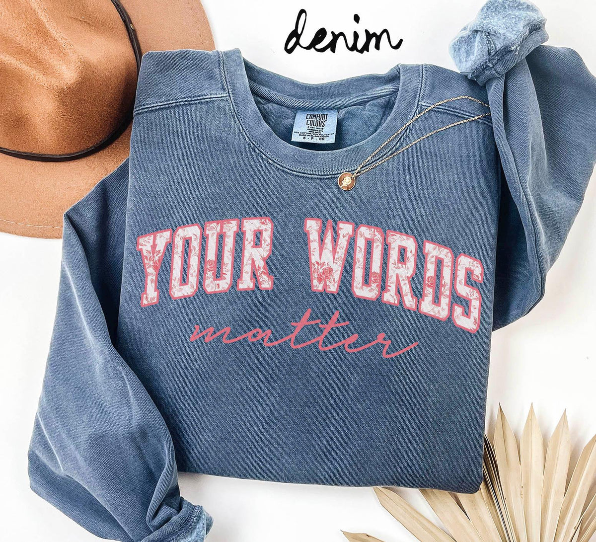 Your Words Matter Sweatshirt Sped Teacher Gifts Graduation Gifts Speech Therapist Pink Toile Crewneck Shirt Women Sweatshirt – Cozy Vibes · Must-Have Style