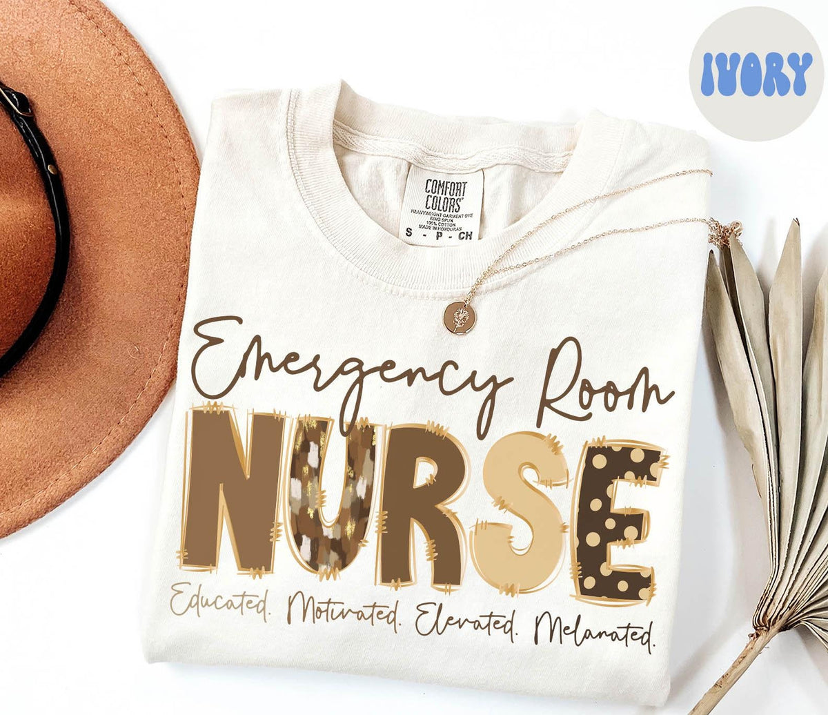 Black ER Nurse Life Shirt Melanated Emergency Room Nurse Gifts Black History Month Tshirt African American Tee Women Graphic Tee – Aesthetic Look · Trending Graphic Apparel
