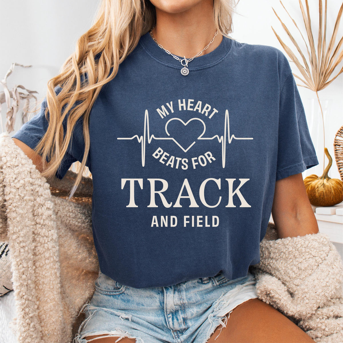 My Heart beats for Track Shirt Track and field player Shirt Athlete Shirt runner gifts Track and field Long sleeves Track shirt Graphic Tee – Bold Style · Perfect For Daily Wear