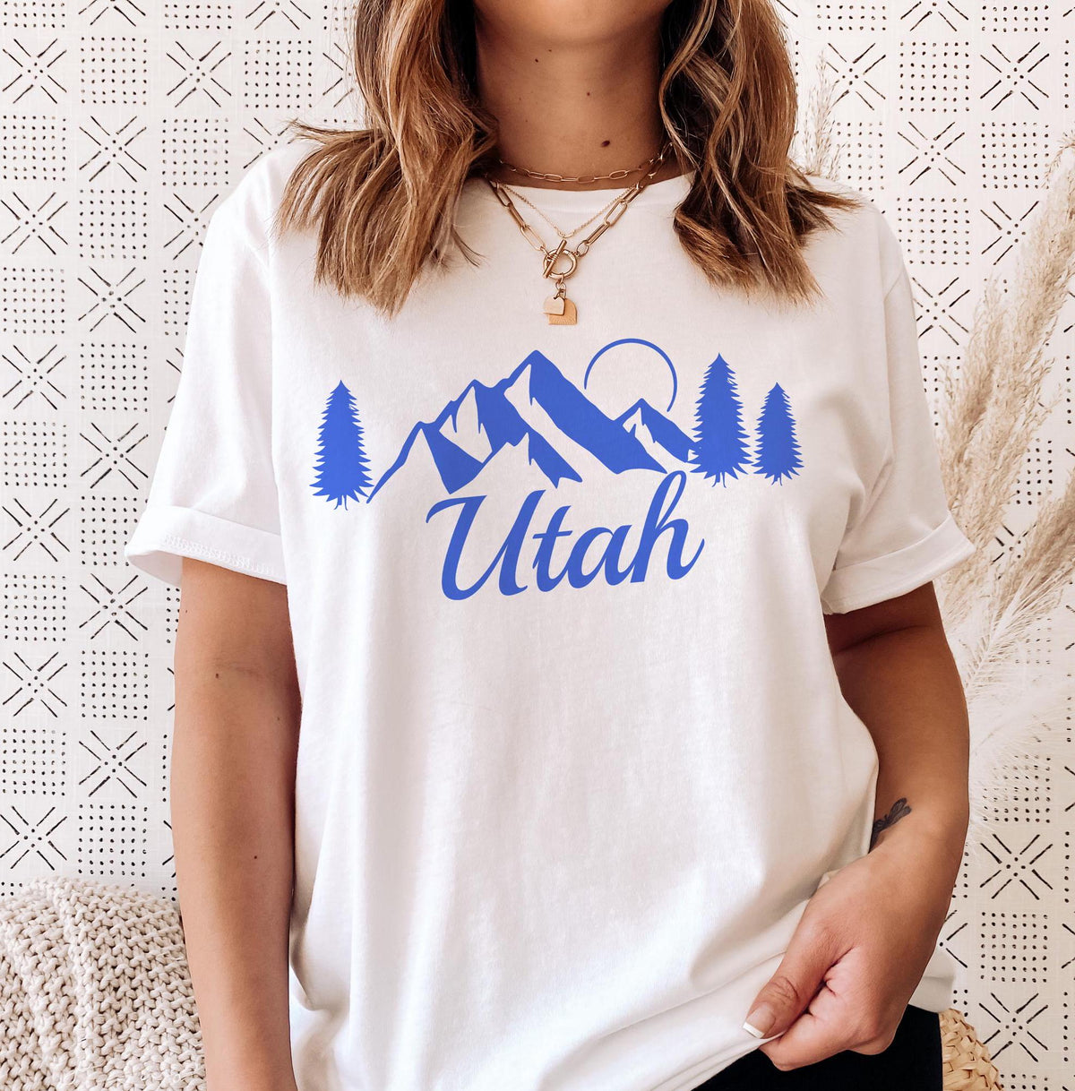 Utah TShirt Retro Mountain Unisex Utah Shirt Personalization Available Graphic Tee – Premium Graphic · High-Quality Print