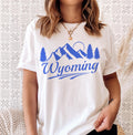 Wyoming TShirt Retro Mountain Unisex Wyoming Shirt Personalization Available Graphic Tee – Aesthetic Look · Trending Graphic Apparel