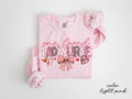 LAD Nurse Life Valentine39s Day Sweatshirt Labor and Delivery Nurse Gifts Brushstroke Coquette Bow Crewneck Shirt Women Sweatshirt – Aesthetic Look · Perfect For Daily Wear