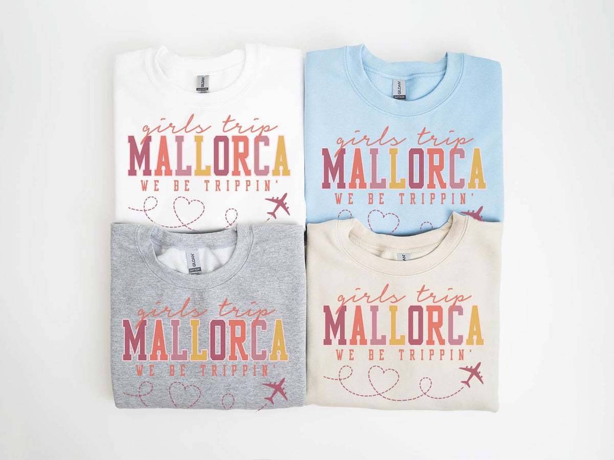 Mallorca Spain Sweatshirt Girls Trip Sweatshirt Friends Vacation Matching Group Crewneck Shirt Besties Sweatshirt – Warm & Stylish · Must-Have Style