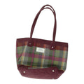 Earth Squared Womens Purple Check Tote Bag Handbag Designer Bag VTG Tote Bag – Aesthetic Look · Must-Have Style