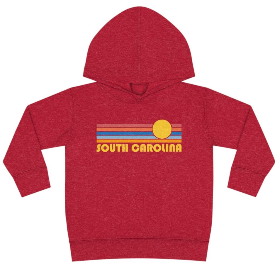 South Carolina Toddler Hoodie Retro Sunrise Unisex South Carolina Toddler Sweatshirt Personalization Available Hoodie – Easygoing Wear · Must-Have Style