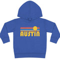 Austin Texas Toddler Hoodie Retro Sunrise Unisex Austin Toddler Sweatshirt Personalization Available Hoodie – Warm & Stylish · Perfect For Daily Wear