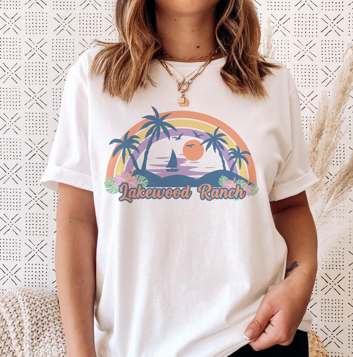 Lakewood Ranch Florida TShirt Retro Beach Unisex Lakewood Ranch Shirt Personalization Available Graphic Tee – Feel-Good Design · Top Pick For Any Outfit