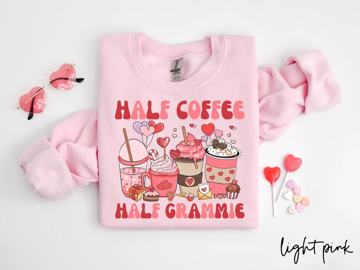 Grammie Valentine39s Day Sweatshirt Valentine Grandma Gifts Valentines Crewneck Shirt Love Coffee Sweatshirt – Feel-Good Design · High-Quality Print