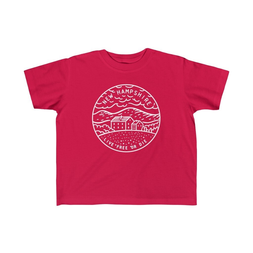 New Hampshire Toddler Shirt State Design New Hampshire Kid39s TShirt Personalization Available Graphic Tee – Bold Style · High-Quality Print