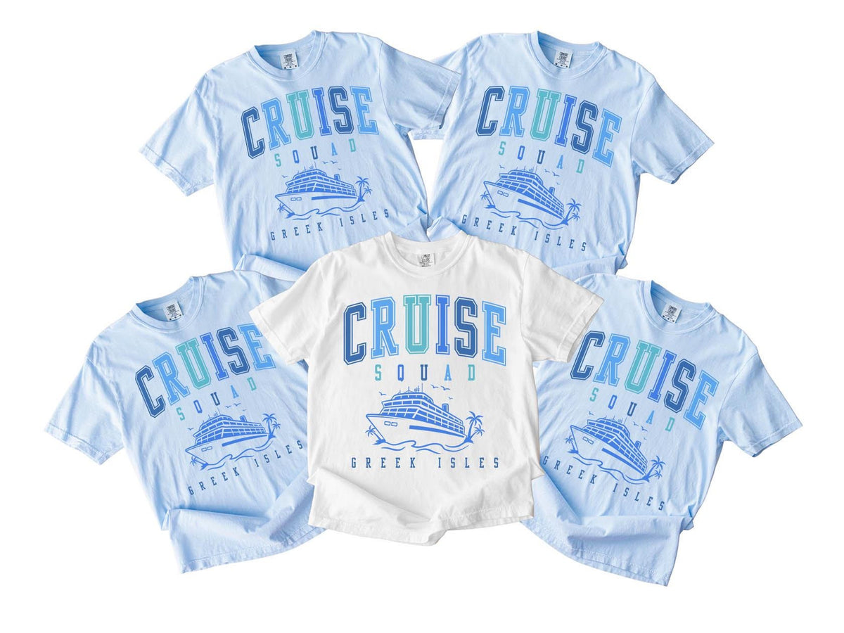 Greek Isles Cruise Squad Shirts Family Cruise Trip Shirts Girls Trip Cruise Friends Cruise Family Vacation Tee Matching Cruise Tshirts Graphic Tee – Cozy Vibes · High-Quality Print