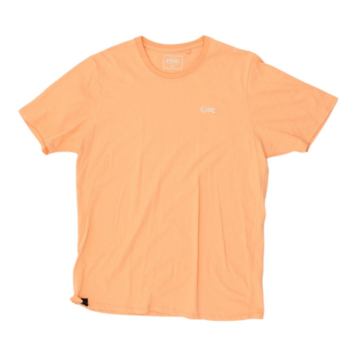 Diesel Mens Orange Crew Neck Tshirt Casual Designer Streetwear VTG Graphic Tee – Bold Style · Must-Have Style