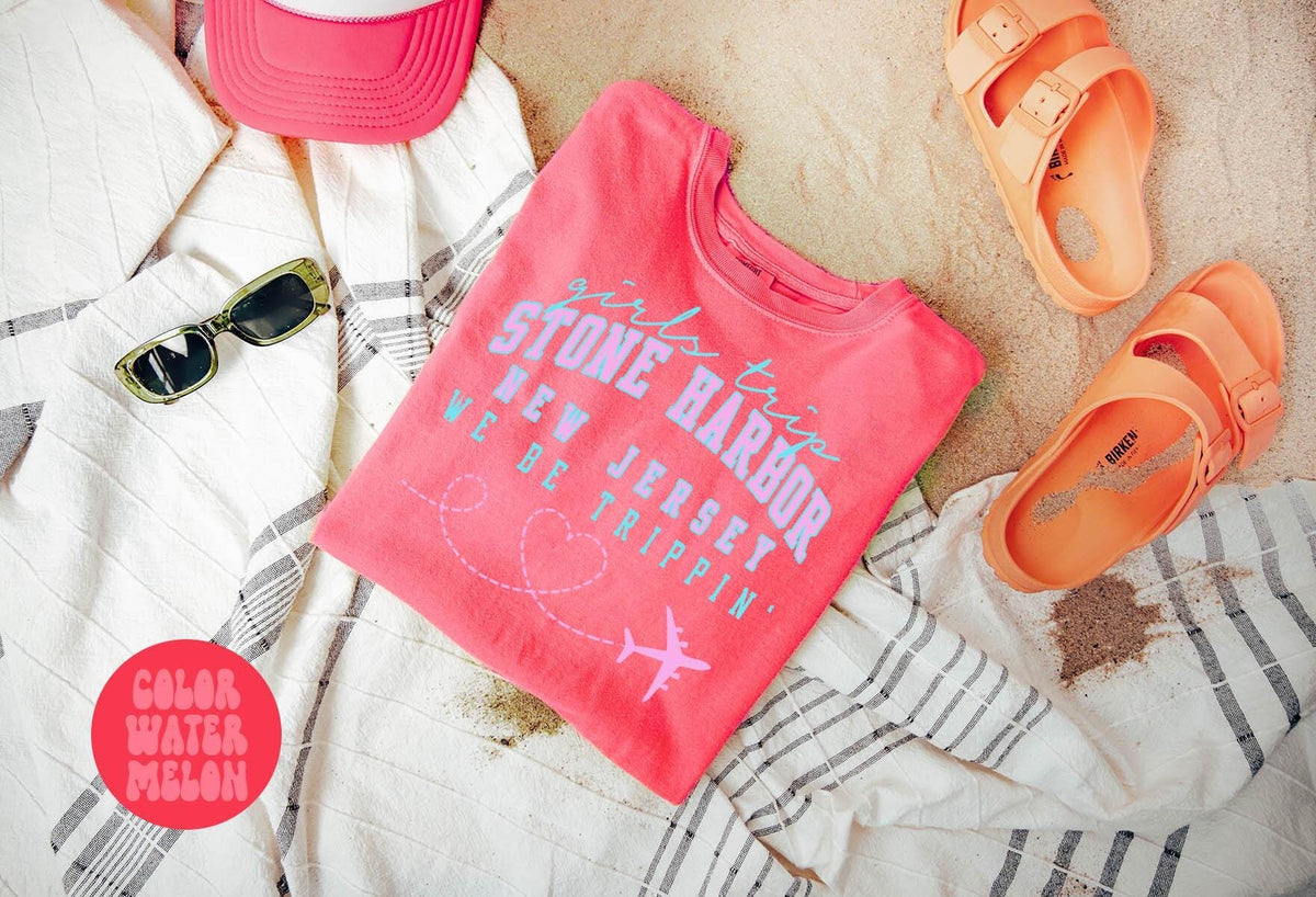 Stone Harbor New Jersey NJ Shirts Girls Trip Shirts Girls Trip Favors Friends Trip Group Vacation Tee Matching Tshirts Jersey – Easygoing Wear · Must-Have Style