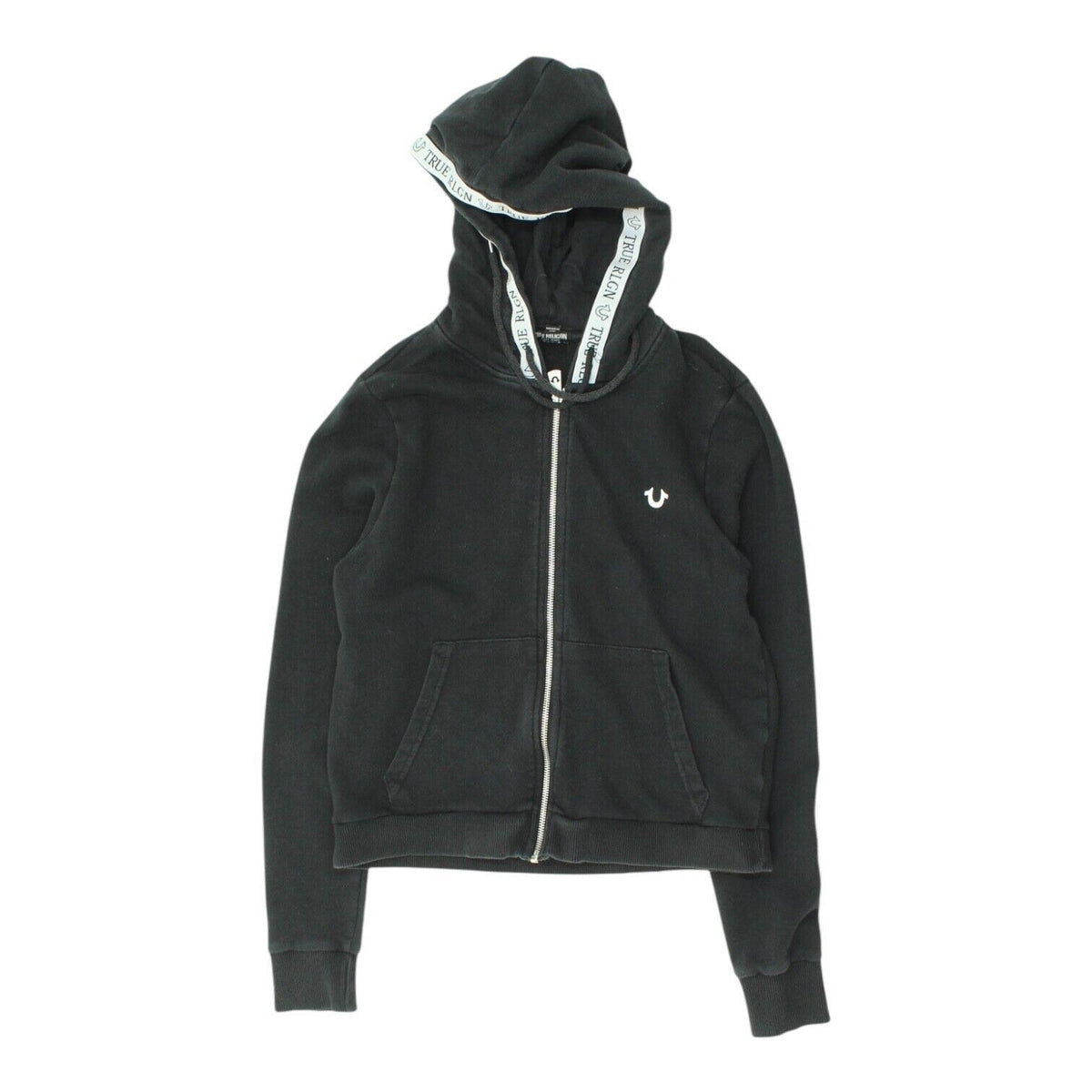 True Religion Womens Black Full Zip Hoodie Designer Streetwear Hoody VTG Hoodie – Warm & Stylish · Great Gift For Fans
