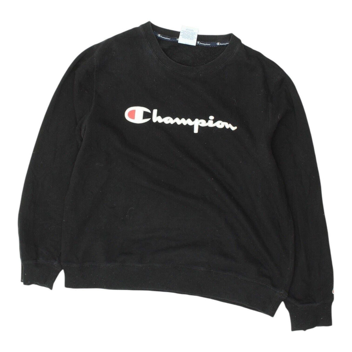 Champion Spell Out Logo Mens Black Sweatshirt Casual Streetwear Sportswear VTG Sweatshirt – Bold Style · Must-Have Style