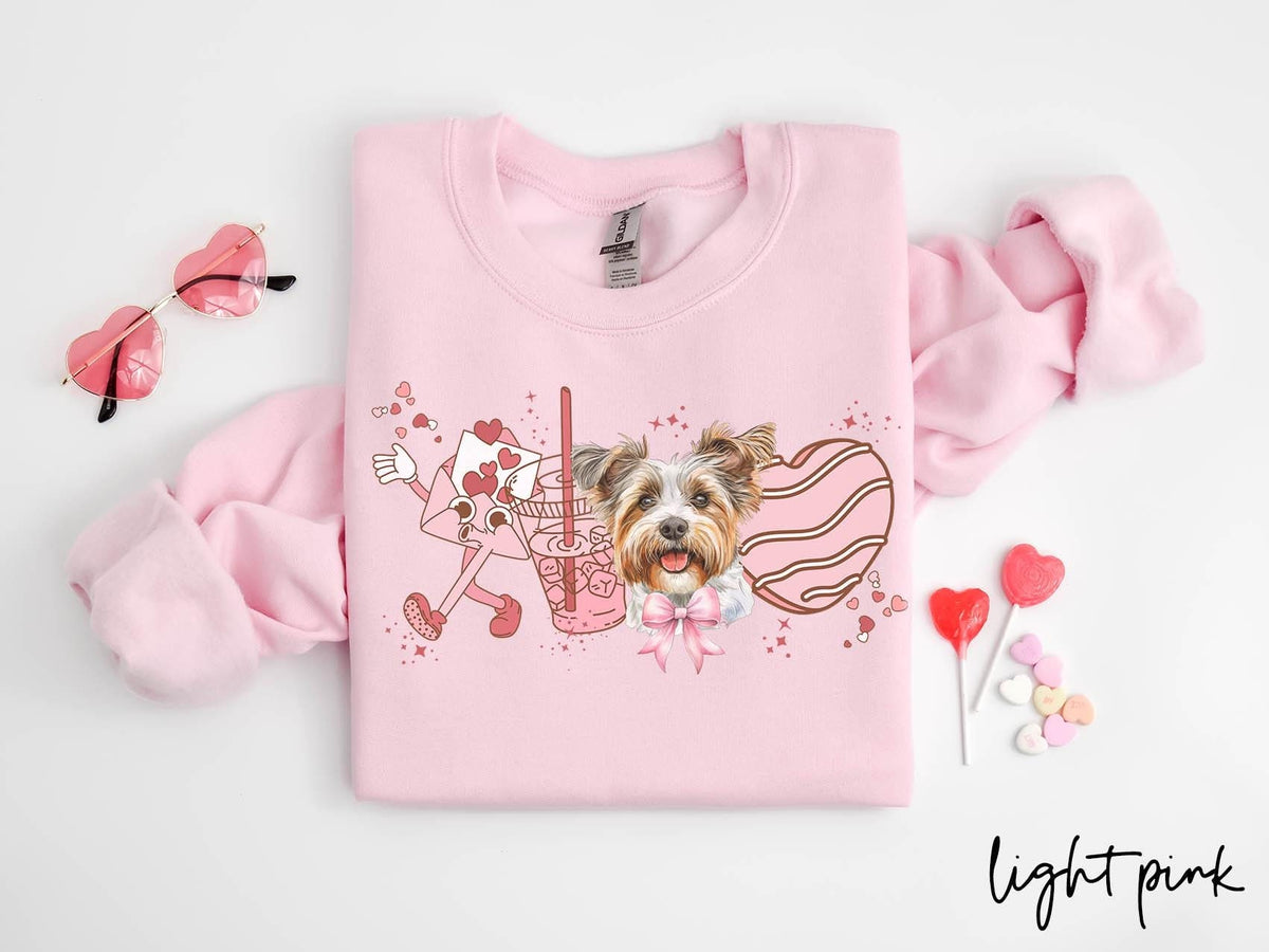 Biewer Terrier Dog Valentine39s Day Sweatshirt Valentines Biewer Terrier Gifts Dog Mom Crewneck Shirt Long Sleeve Sweatshirt – Everyday Comfort · High-Quality Print