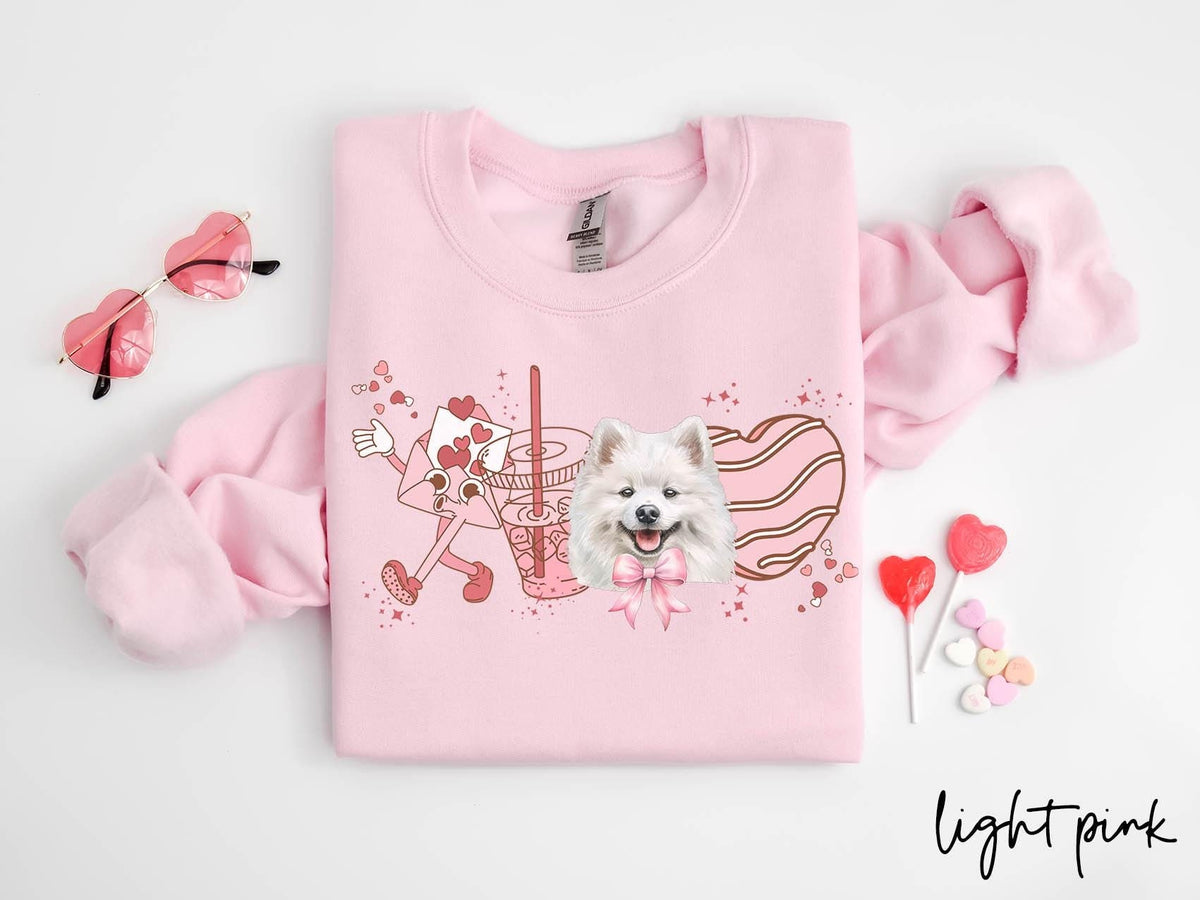 American Eskimo Dog Valentine39s Day Sweatshirt Valentines American Eskimo Dog Gifts Dog Mom Crewneck Shirt Long Sleeve Sweatshirt – Soft Feel · Trending Graphic Apparel