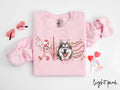 Alaskan Malamute Dog Valentine39s Day Sweatshirt Valentines Alaskan Malamute Gifts Dog Mom Crewneck Shirt Long Sleeve Sweatshirt – Warm & Stylish · Perfect For Daily Wear