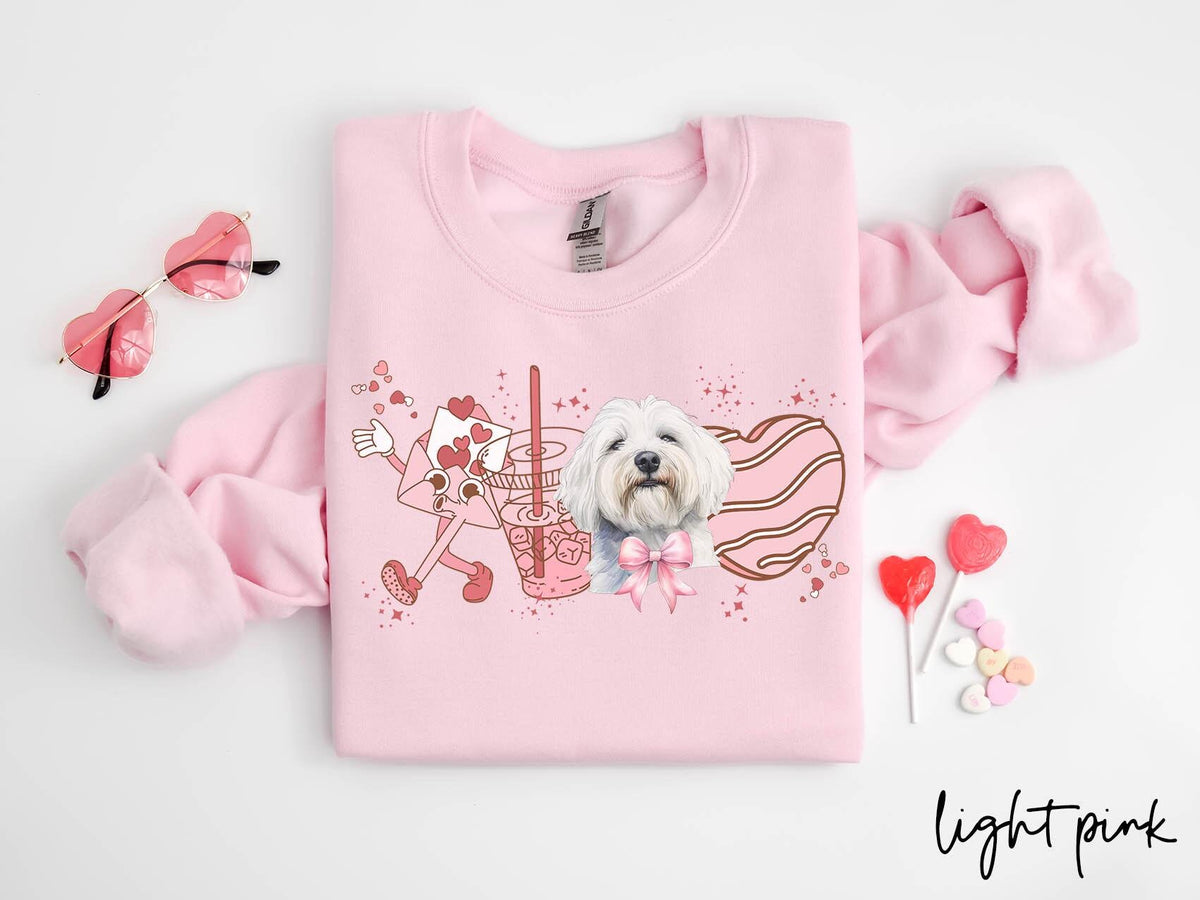 Coton de Tulear Dog Valentine39s Day Sweatshirt Valentines Coton de Tulear Gifts Dog Mom Crewneck Shirt Long Sleeve Sweatshirt – Easygoing Wear · Top Pick For Any Outfit