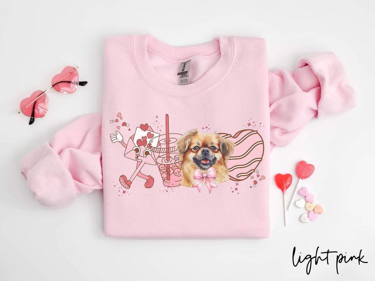Pekingese Dog Valentine39s Day Sweatshirt Valentines Pekingese Gifts Dog Mom Crewneck Shirt Long Sleeve Sweatshirt – Everyday Comfort · Great Gift For Fans